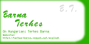 barna terhes business card